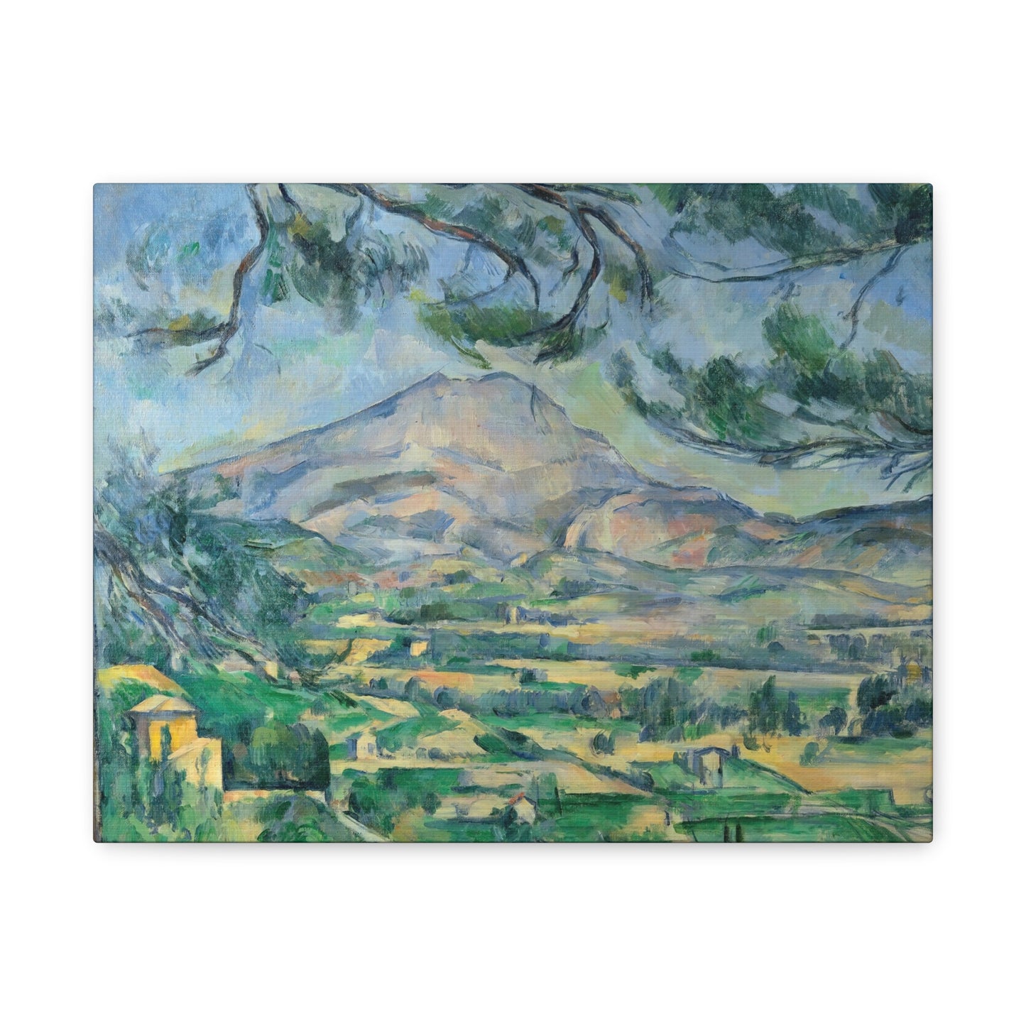 Cézanne, Paul - Mont Sainte-Victoire with Large Pine (1887) - Canvas Block, unframed