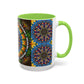 Pacio, Adam - Emerald Arrows Mandala - Colorful Accent Mugs