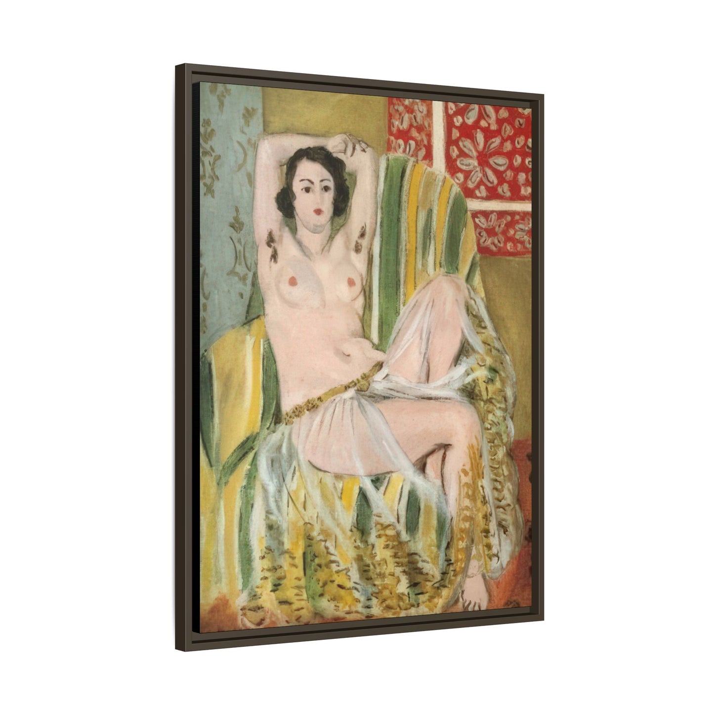 Matisse, Henri - Odalisque with Raised Arms (1923) - Matte Canvas, Framed
