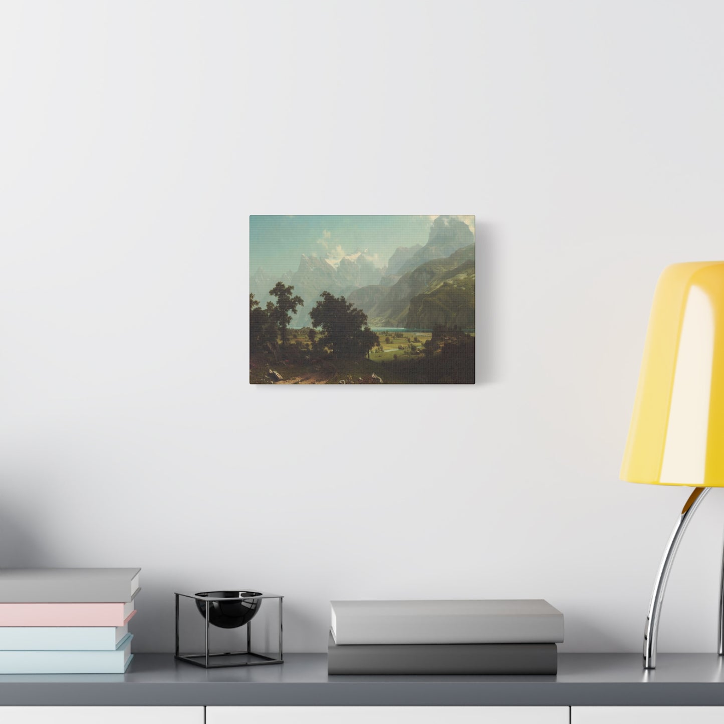 Bierstadt, Albert - Lake Lucerne (1858) - Canvas Block, unframed