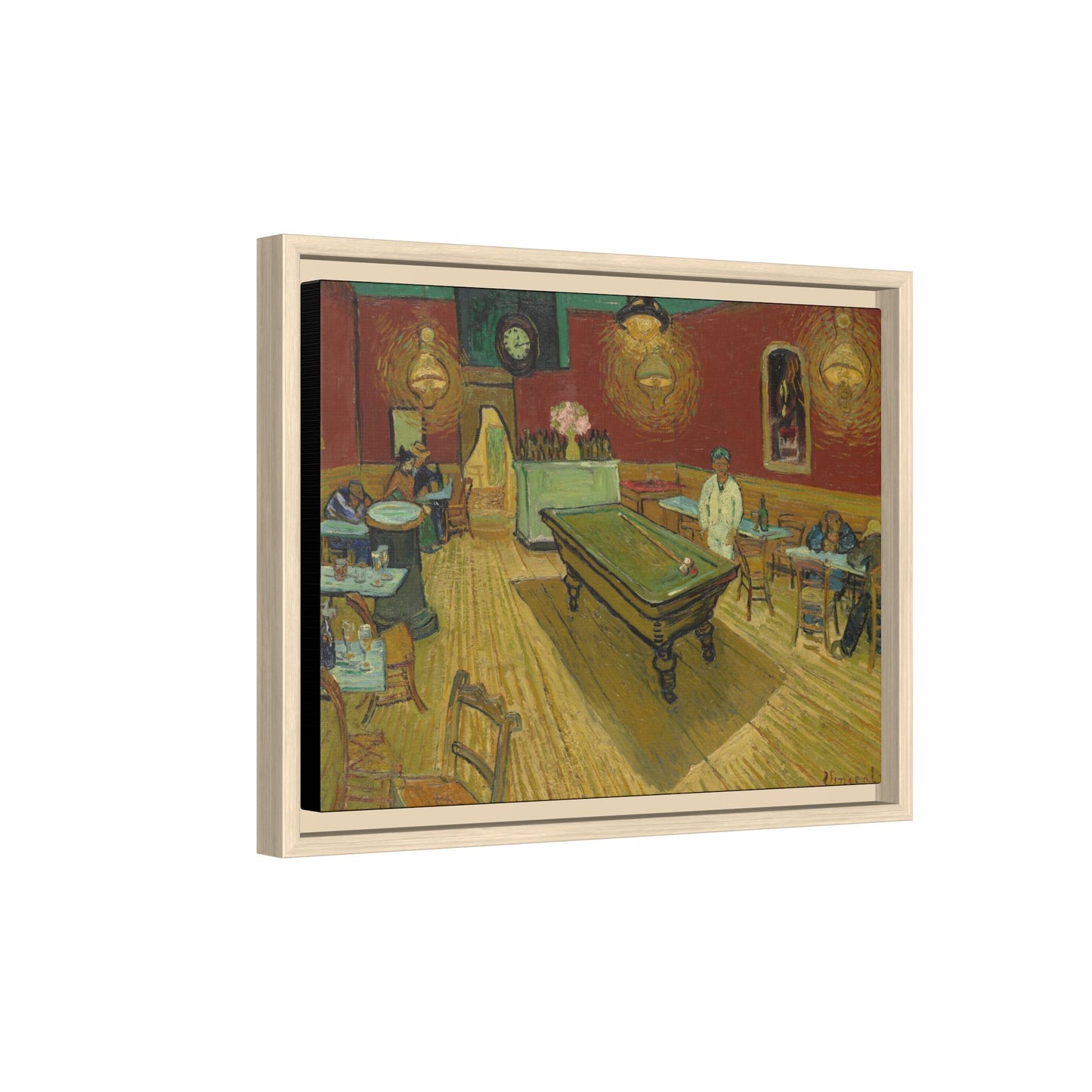 Van Gogh, Vincent - The Night Cafe (1888) - Matte Canvas, Framed