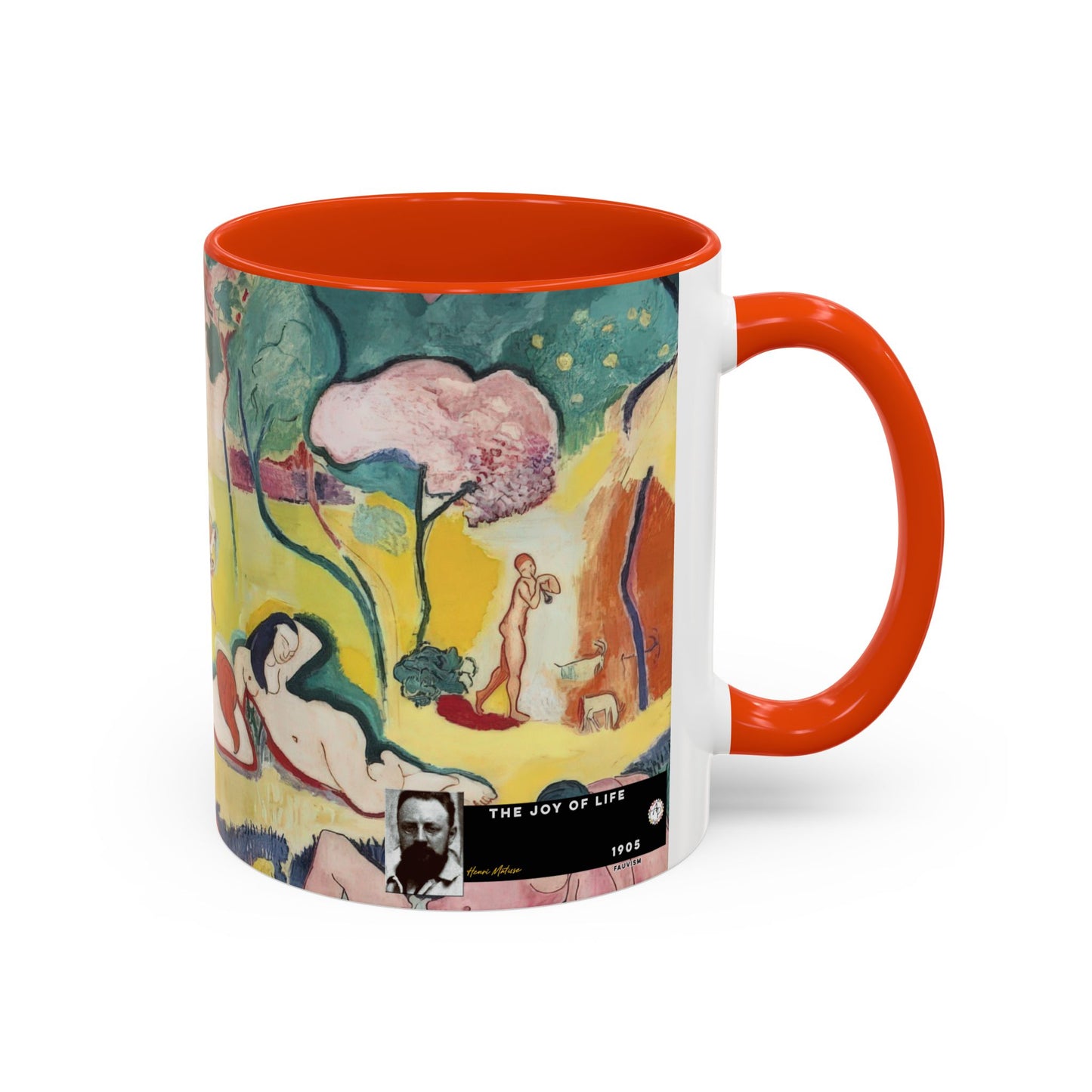 Matisse, Henri - The Joy of Life (1905) - Colorful Accent Mugs