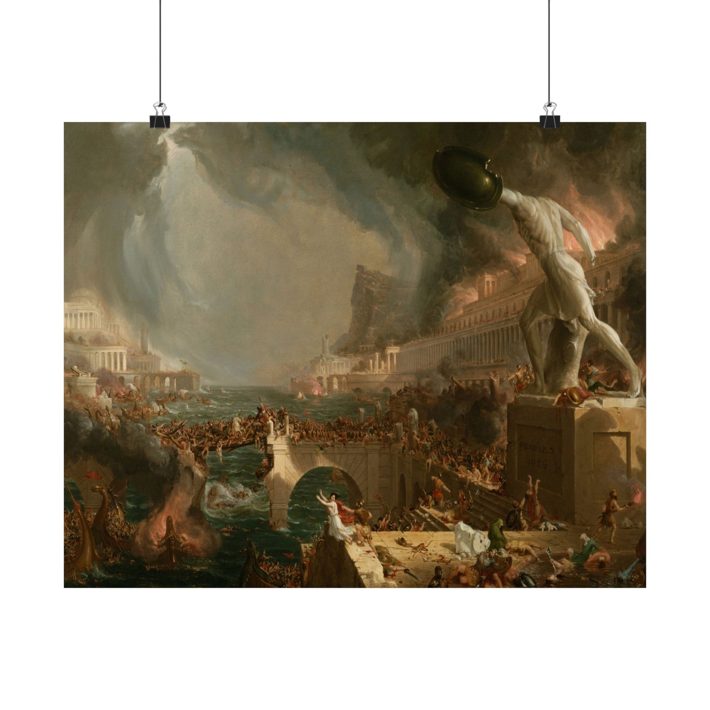 Cole. Thomas - The Course of Empire: Destruction (1836) - Satin Posters