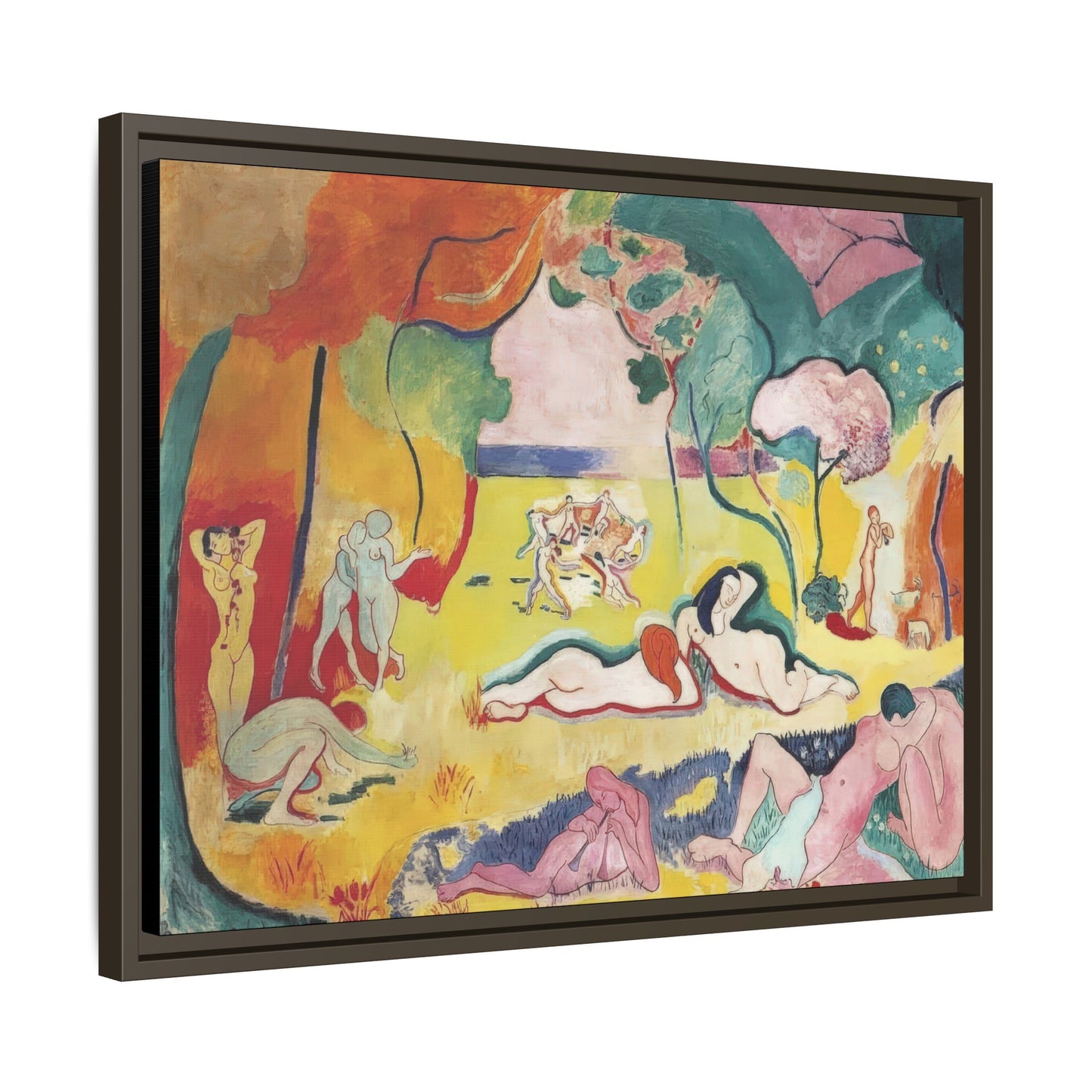 Matisse, Henri - The Joy of Life (1905) - Matte Canvas, Framed