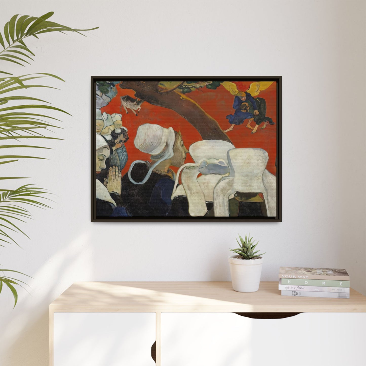 Gauguin, Paul - Vision of the Sermon (Jacob Wrestling with the Angel) (1888) - Matte Canvas, Framed