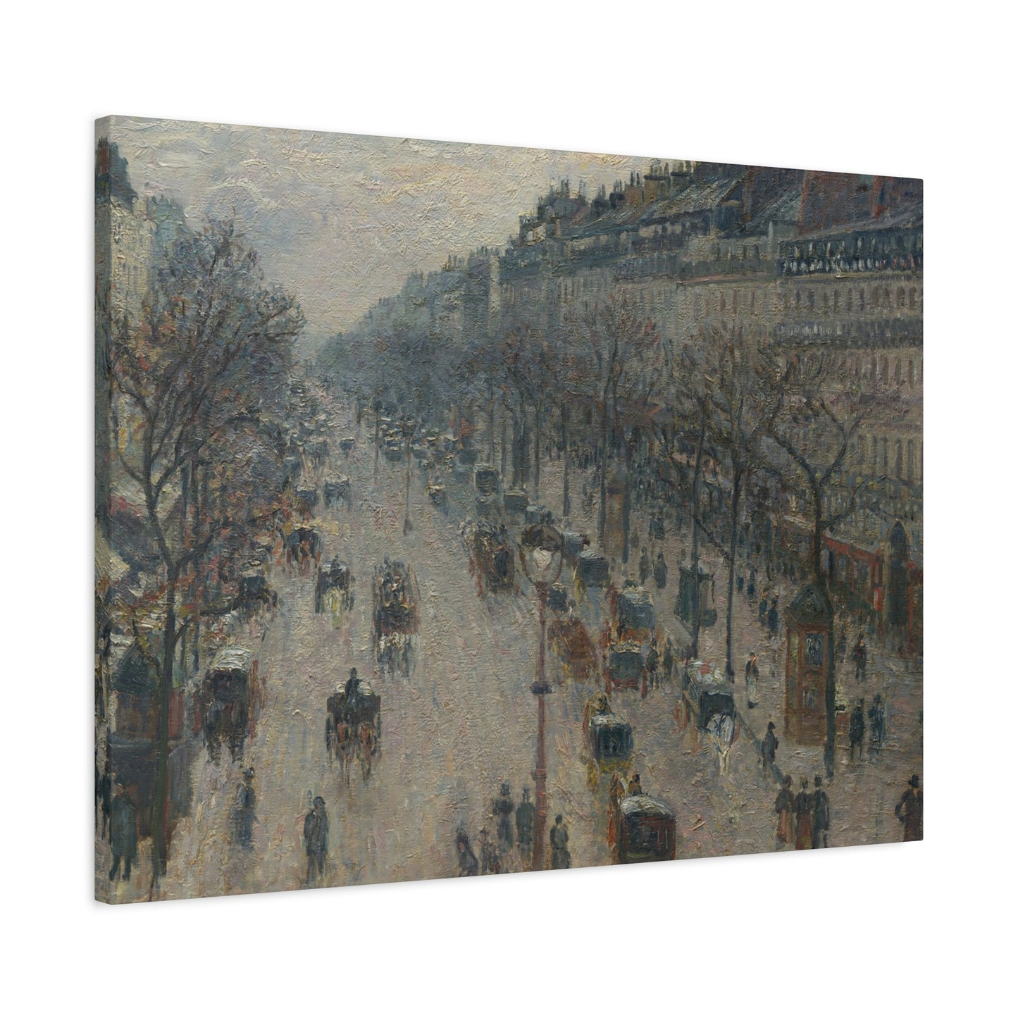 Pissarro, Camille - Boulevard Montmartre, Winter Morning (1897) - Canvas Block, unframed