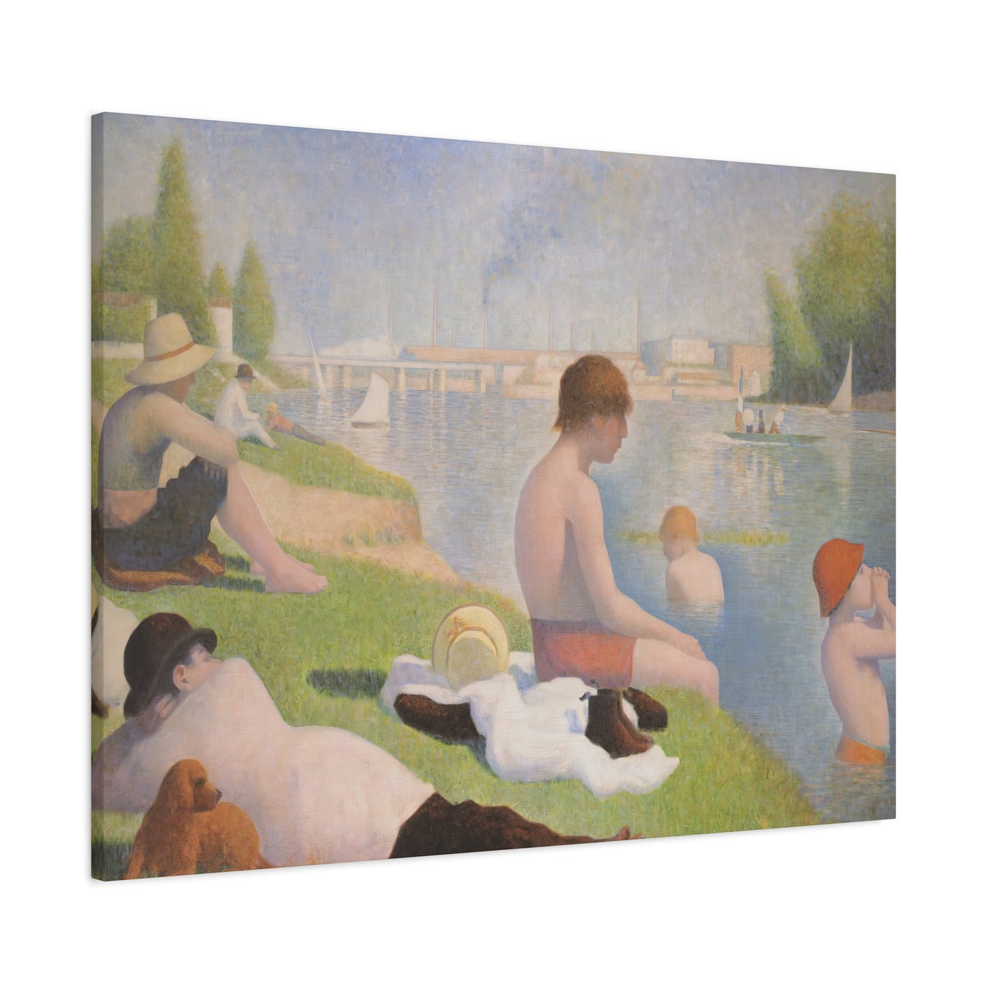 Seurat, Georges - Bathers at Asnières (1884) - Canvas Block, unframed