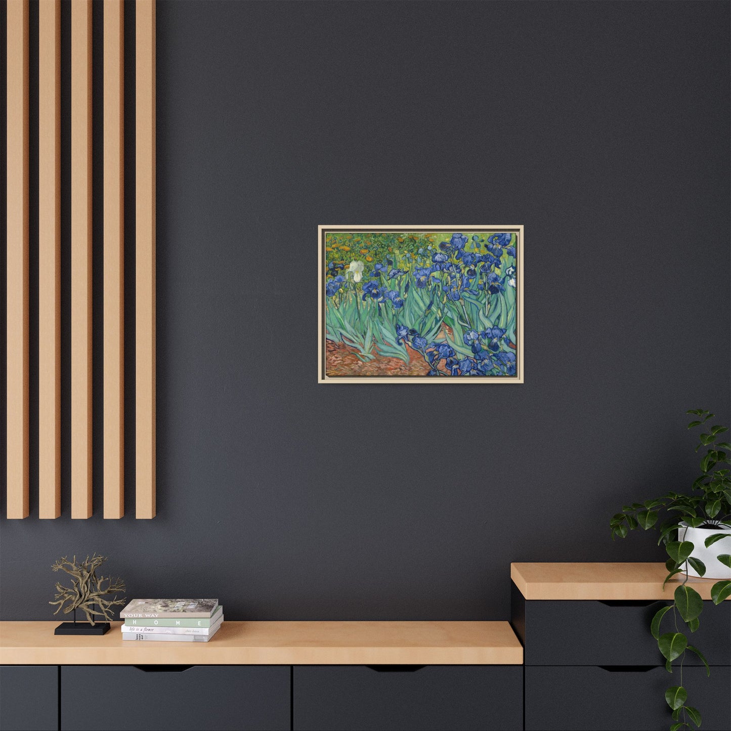 Van Gogh, Vincent - Irises (1889) - Matte Canvas, Framed