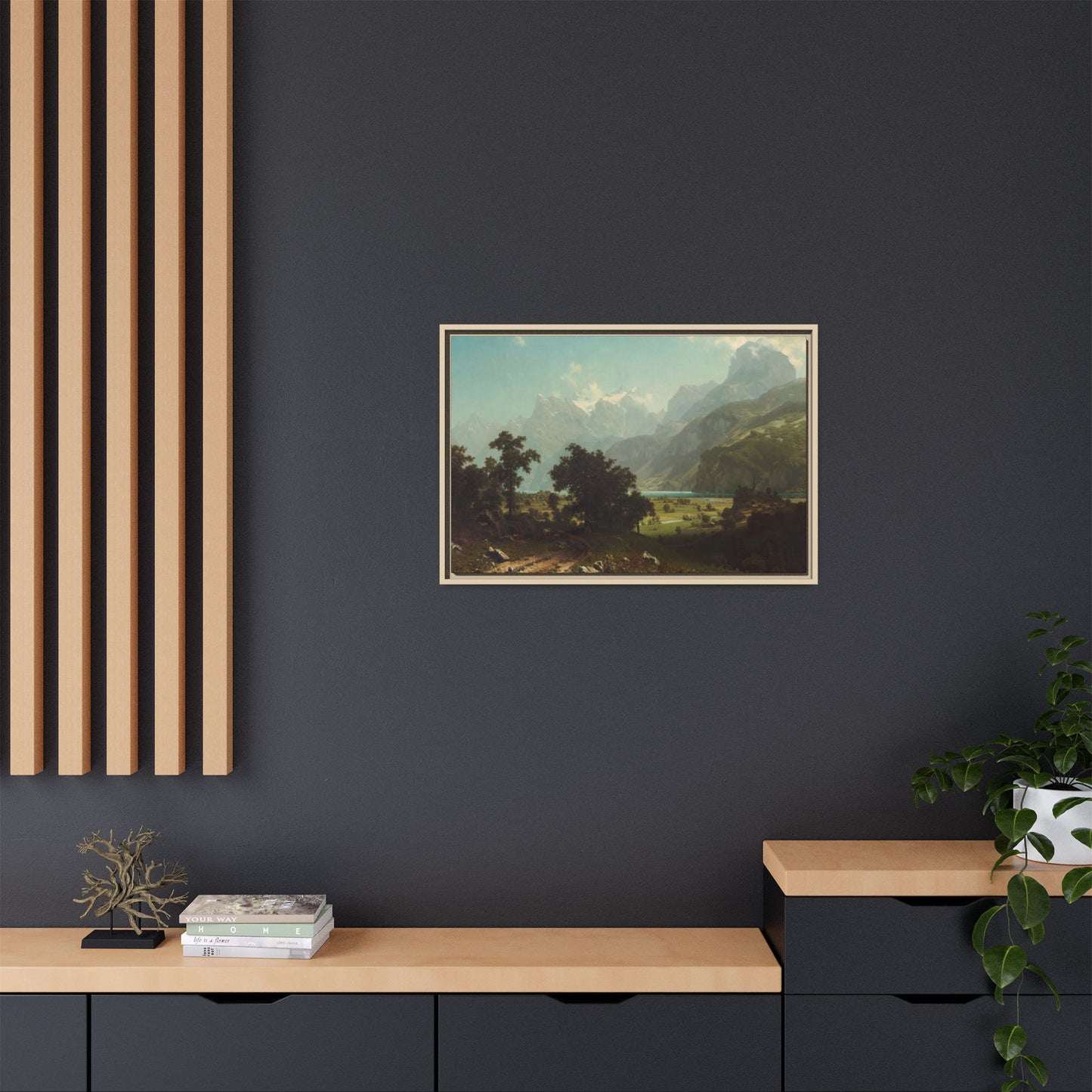 Bierstadt, Albert - Lake Lucerne (1858) - Matte Canvas, Framed