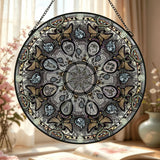 Memento Mori Mandala - Stained Glass Suncatcher