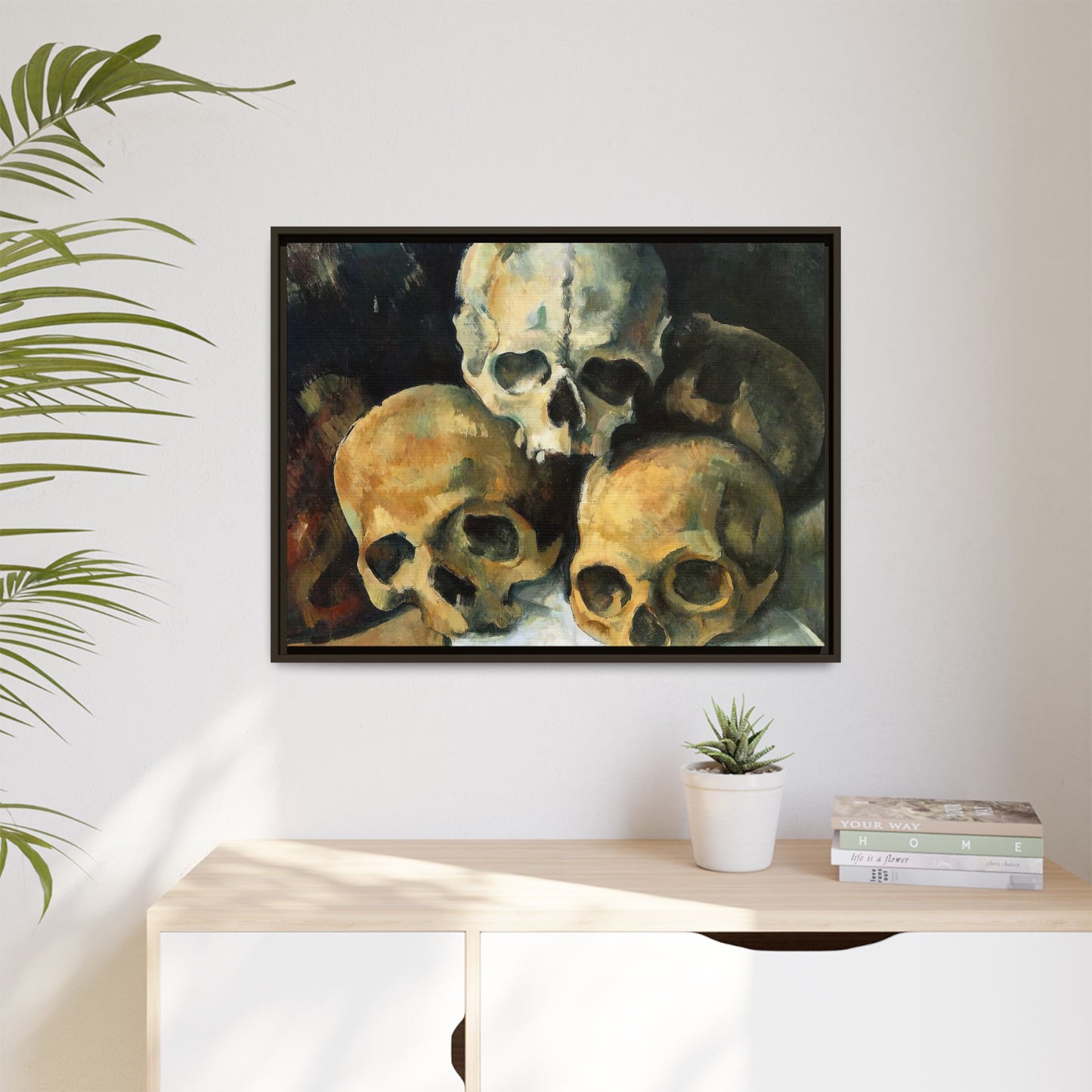 Cézanne, Paul - Pyramid of Skulls (1901) - Matte Canvas, Framed