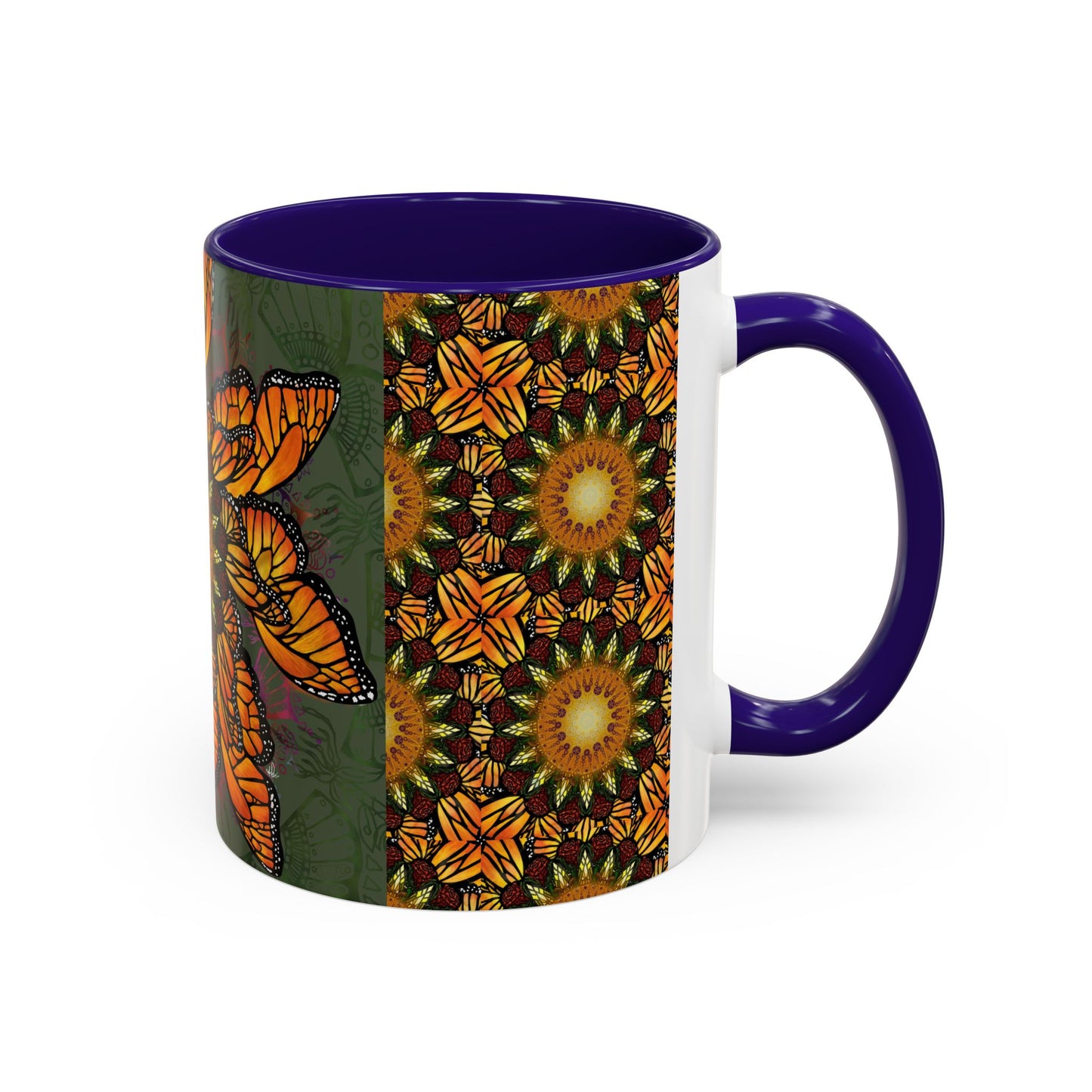 Pacio, Adam - Monarch Butterfly Mandala - Colorful Accent Mugs