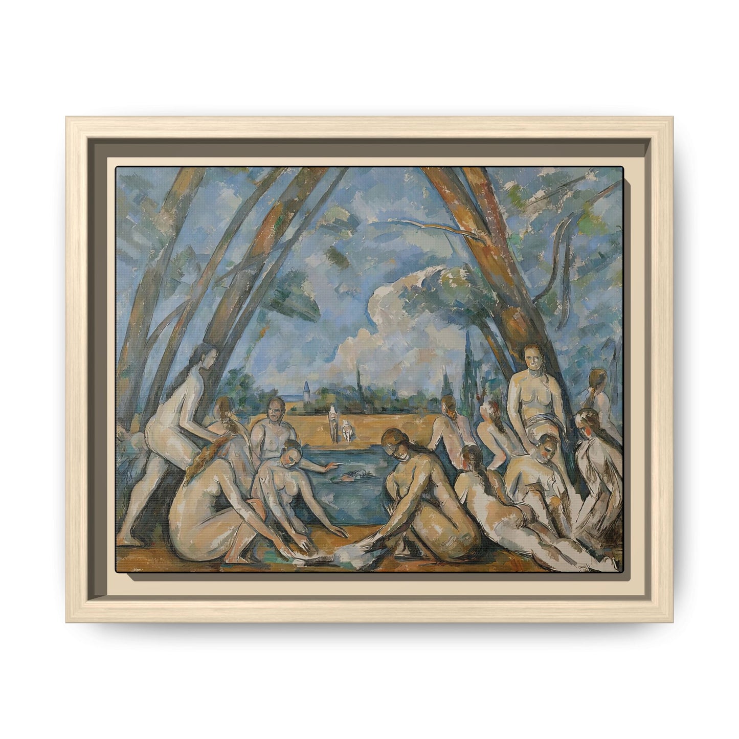 Cézanne, Paul - The Large Bathers (1906) - Matte Canvas, Framed