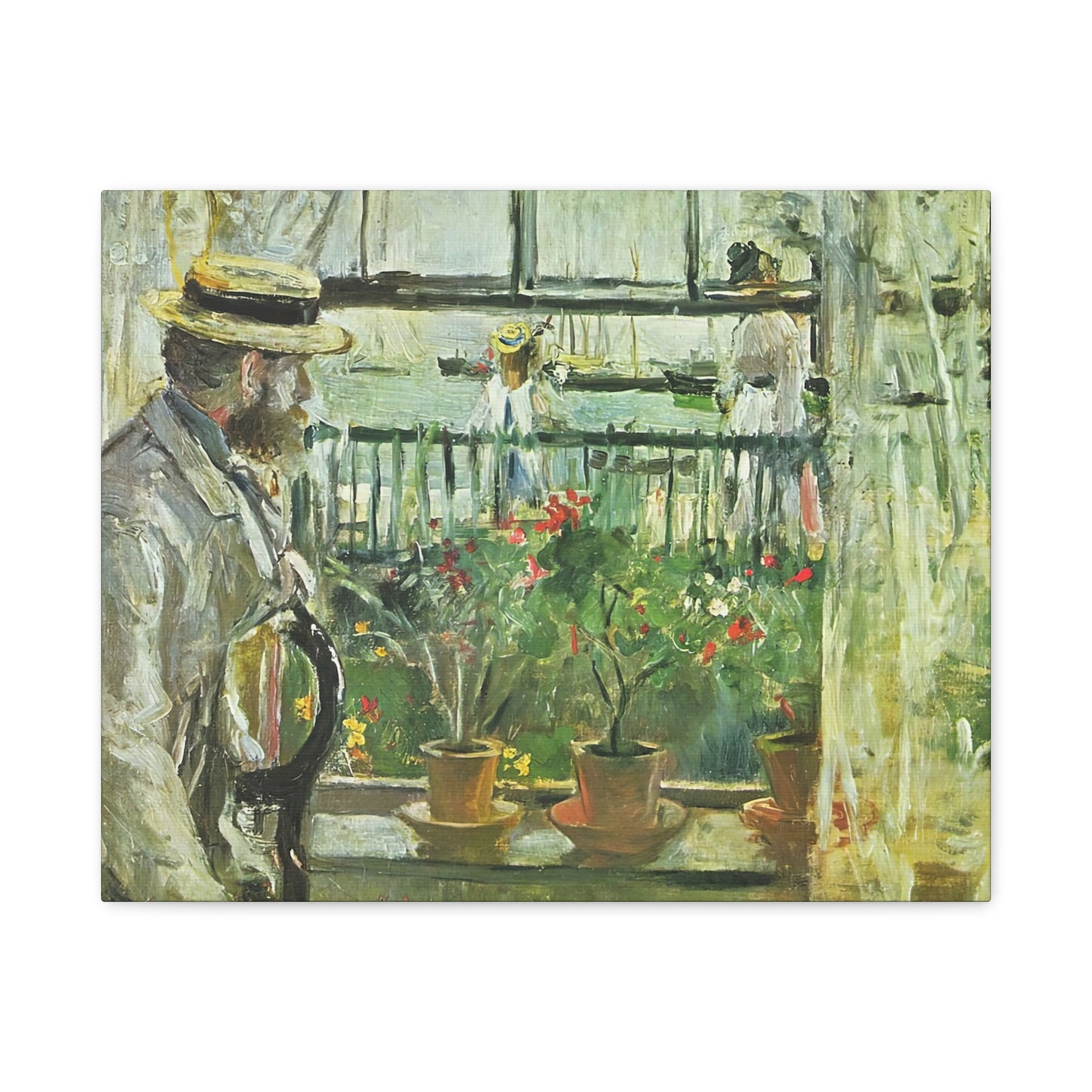 Morisot, Berthe - Eugene Manet on the Isle of Wight (1875) - Canvas Block, unframed