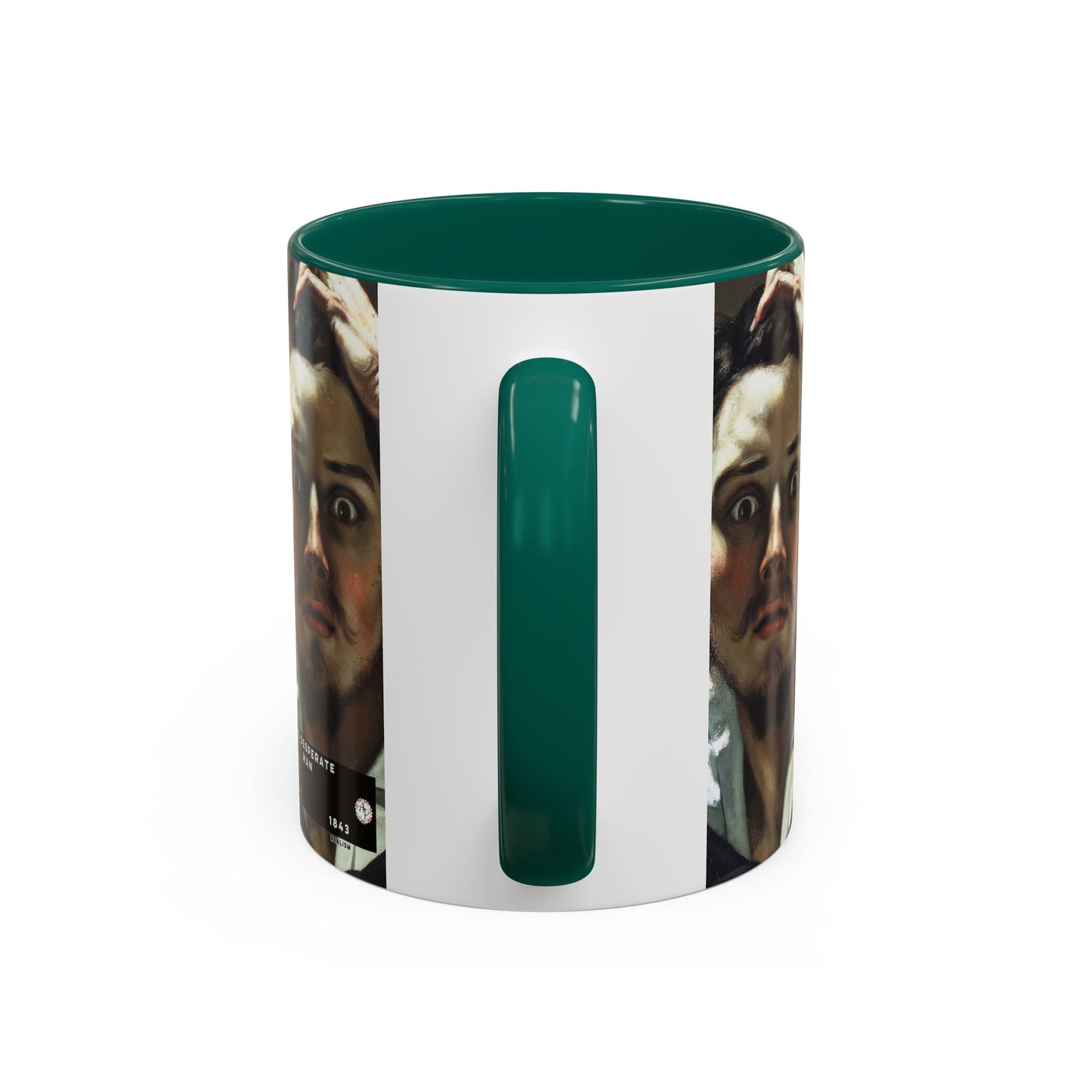 Courbet, Gustave - The Desperate Man (1843) - Colorful Accent Mugs