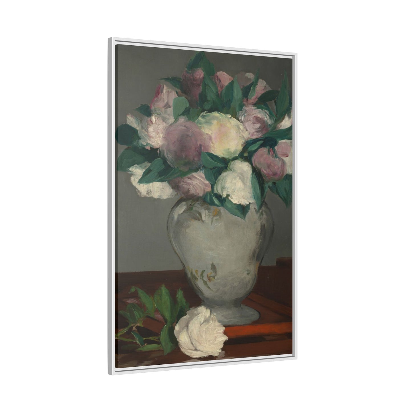 Manet, Édouard - Peonies (1864) - Matte Canvas, Framed