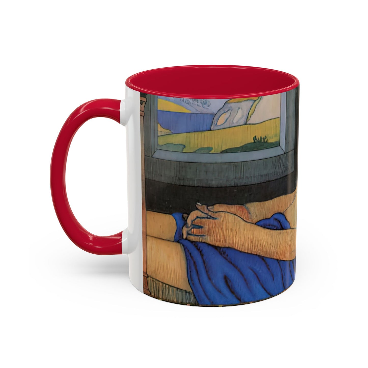 Filiger, Charles - The Recumbent Christ (1895) - Colorful Accent Mugs