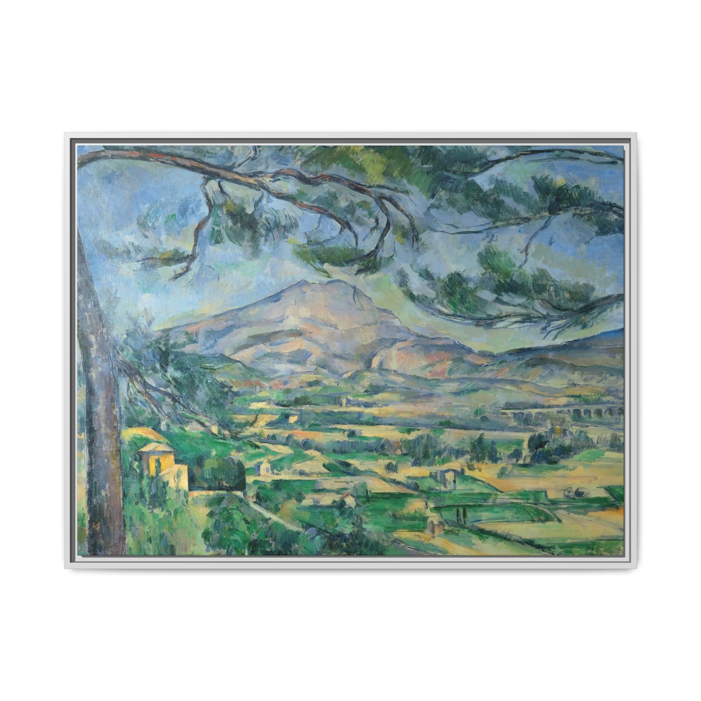 Cézanne, Paul - Mont Sainte-Victoire with Large Pine (1887) - Matte Canvas, Framed