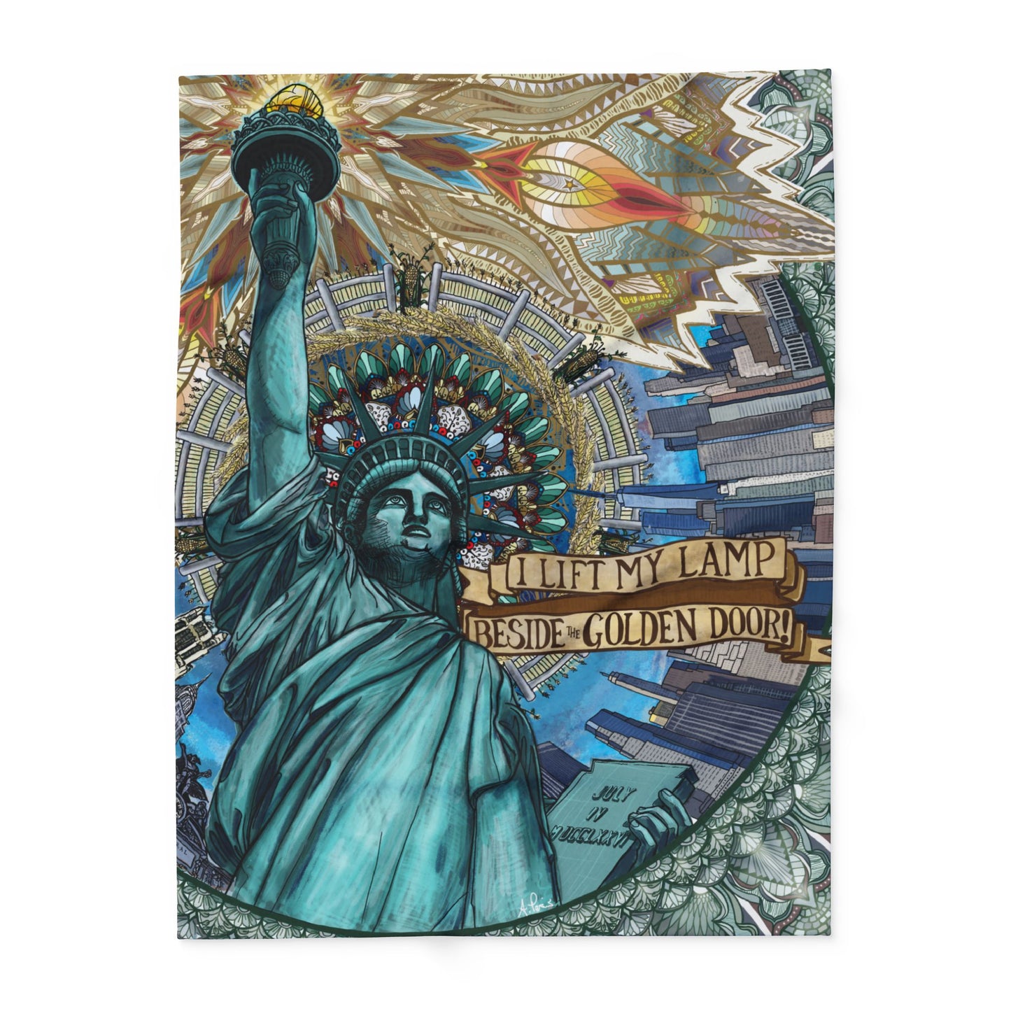Pacio, Adam - Liberty Mandala - Arctic Fleece Blanket