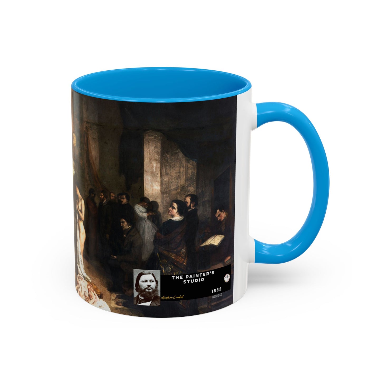 Courbet, Gustave - The Painter’s Studio (1855) - Colorful Accent Mugs