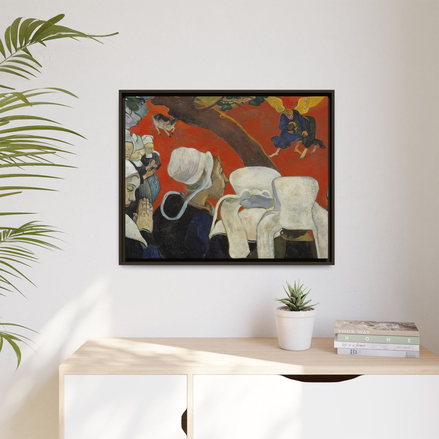 Gauguin, Paul - Vision of the Sermon (Jacob Wrestling with the Angel) (1888) - Matte Canvas, Framed