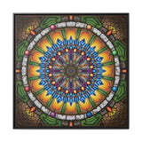 Emerald Arrows Mandala - Framed Canvas
