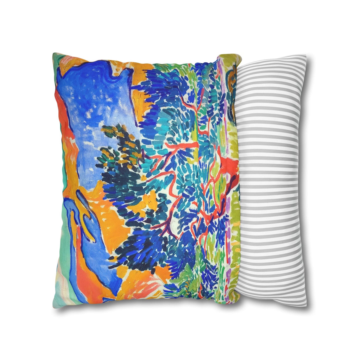 Derain, André - Mountains at Collioure (1905) - Suede Square Pillowcase