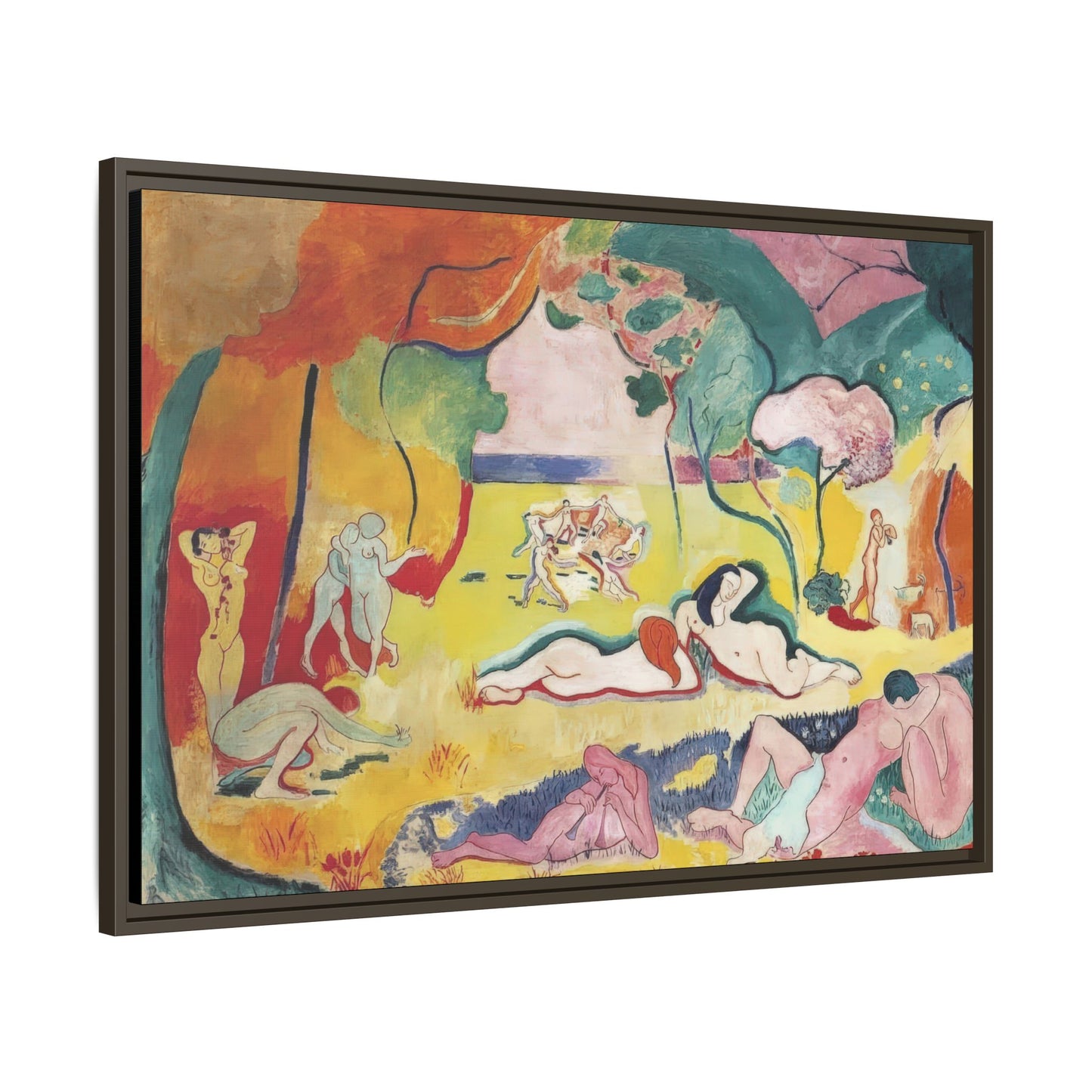 Matisse, Henri - The Joy of Life (1905) - Matte Canvas, Framed