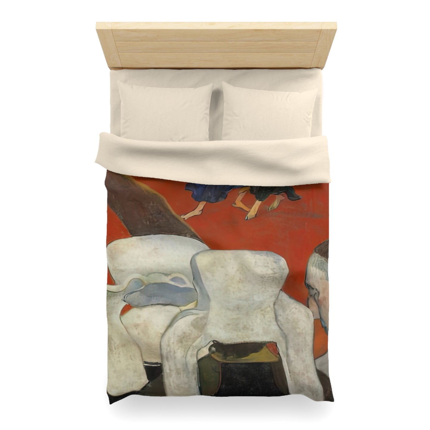 Gauguin, Paul - Vision of the Sermon (Jacob Wrestling with the Angel) (1888) - Microfiber Duvet Cover