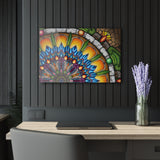 Emerald Arrows Mandala - Acrylic Block