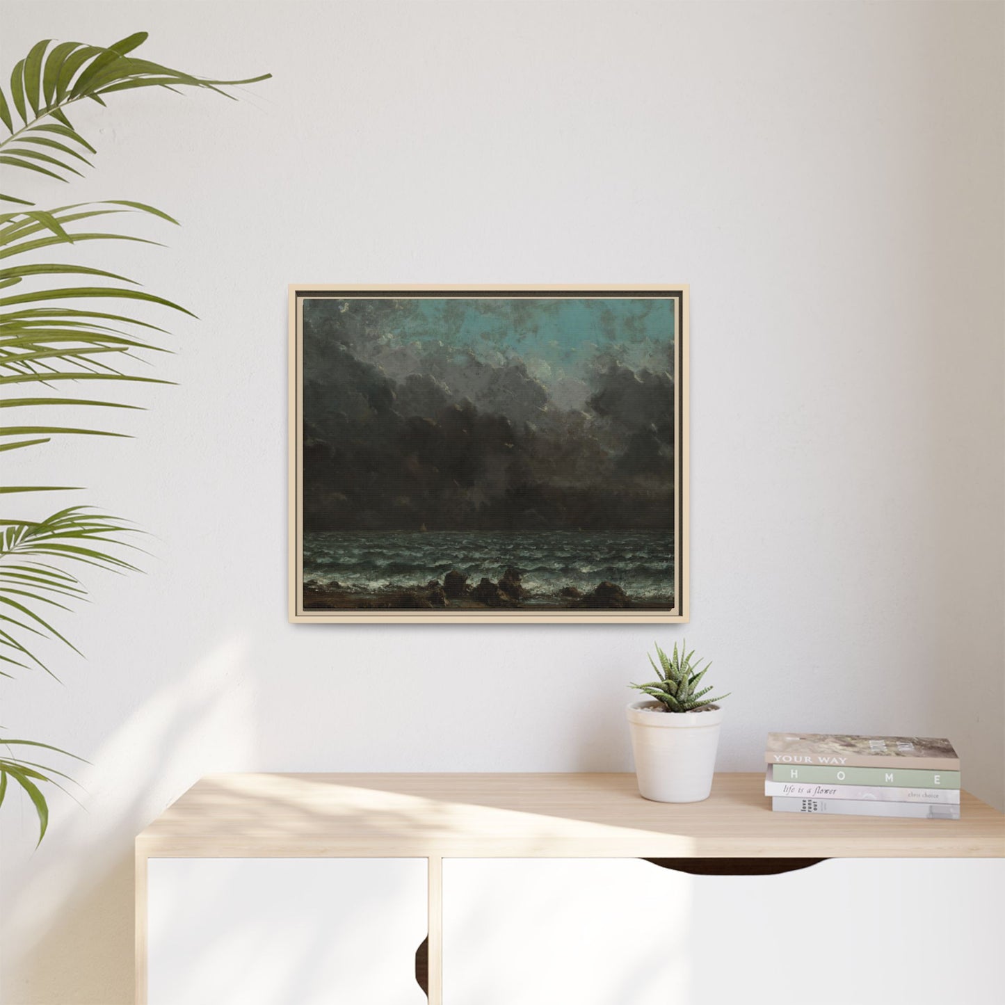 Courbet, Gustave - The Sea (1865) - Matte Canvas, Framed
