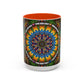 Pacio, Adam - Emerald Arrows Mandala - Colorful Accent Mugs