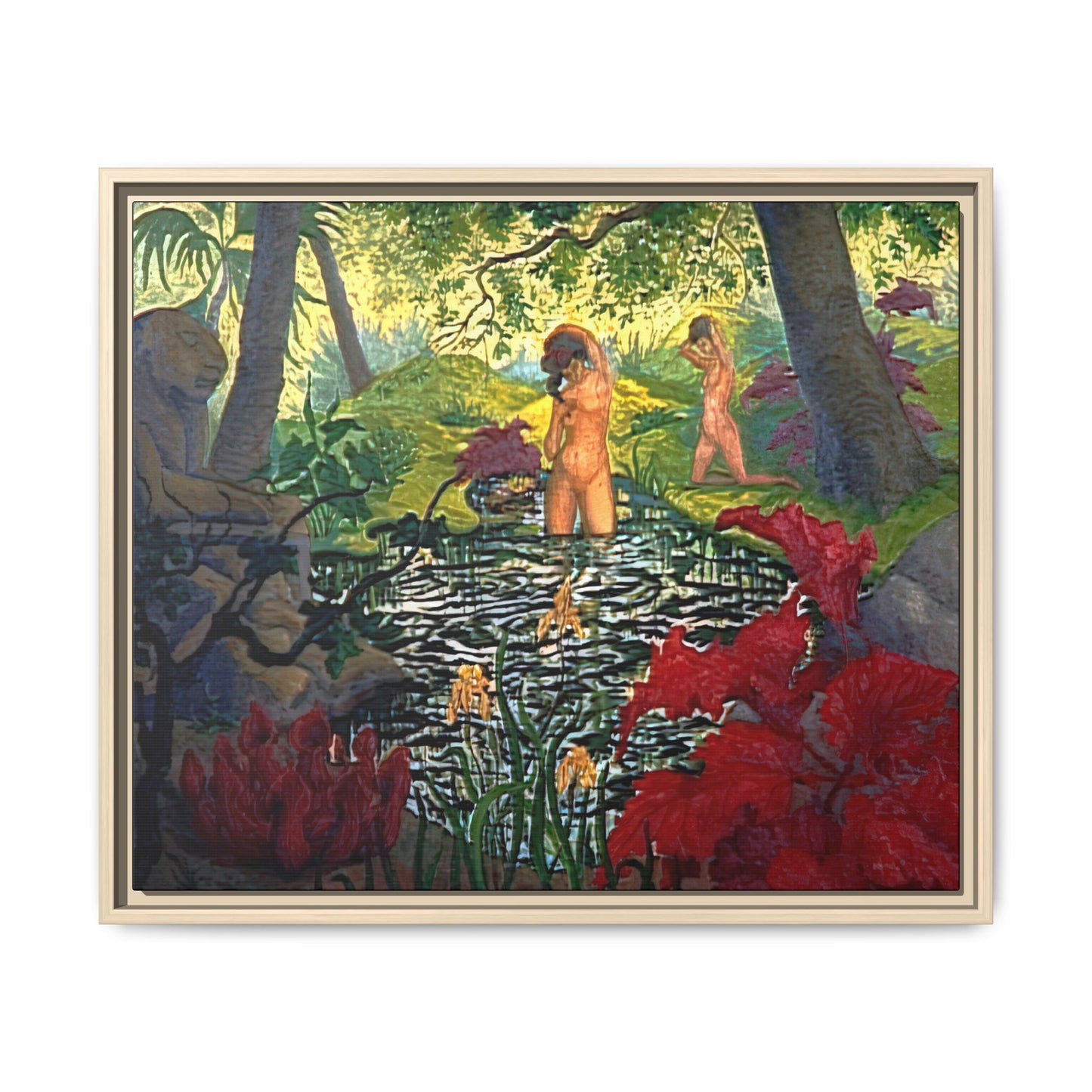 Ranson, Paul - The Lotus Bather (1906) - Matte Canvas, Framed