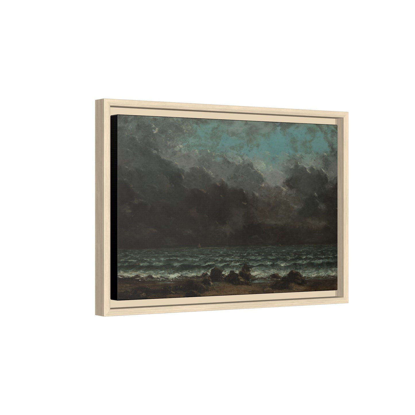 Courbet, Gustave - The Sea (1865) - Matte Canvas, Framed