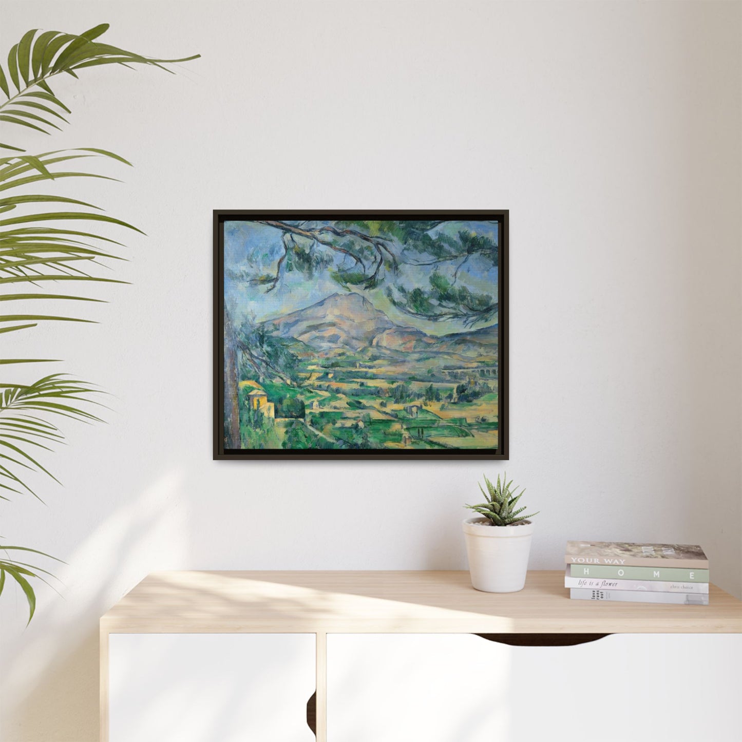Cézanne, Paul - Mont Sainte-Victoire with Large Pine (1887) - Matte Canvas, Framed