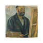 Cézanne, Paul - Portrait of the Artist with a Palette (1890) - Microfiber Duvet Cover