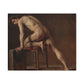 Courbet, Gustave - Study of a Nude Man (1840) - Canvas Block, unframed