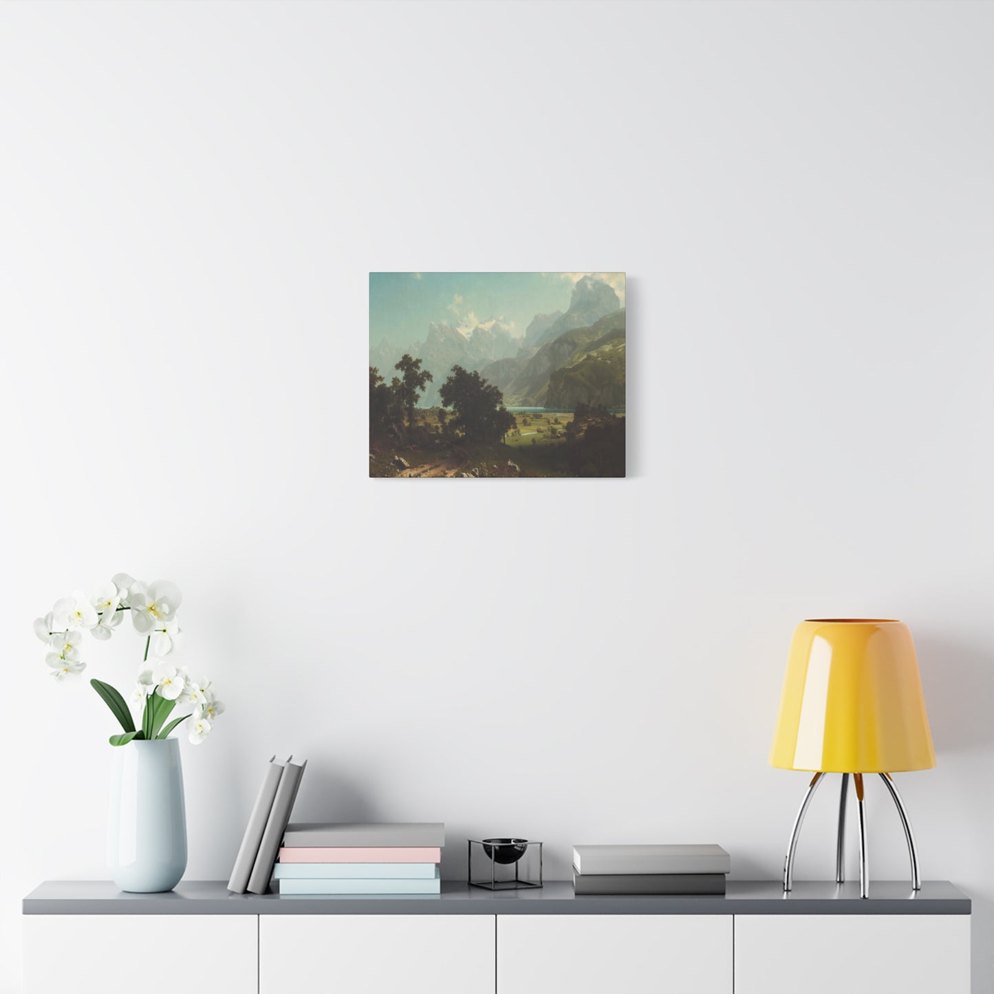 Bierstadt, Albert - Lake Lucerne (1858) - Canvas Block, unframed