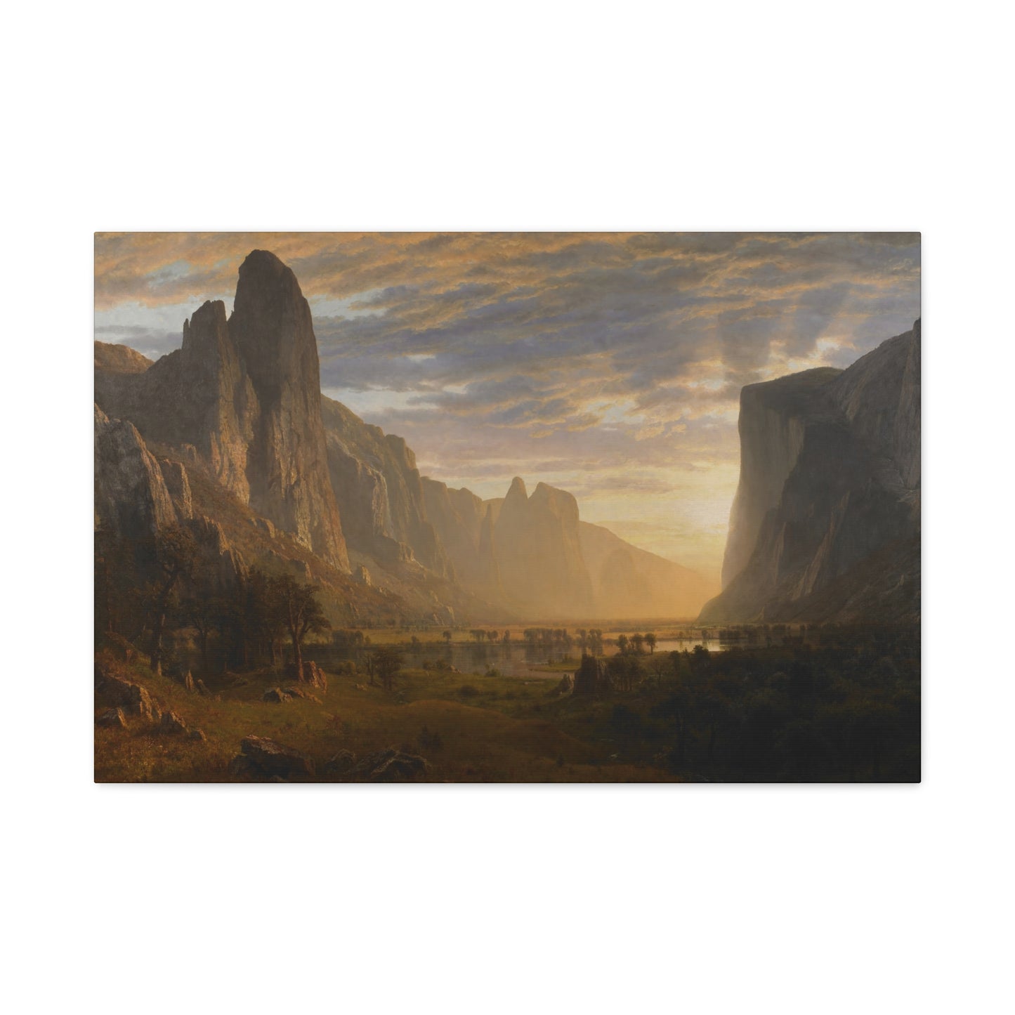 Bierstadt, Albert - Looking Down Yosemite Valley (1865) - Canvas Block, unframed