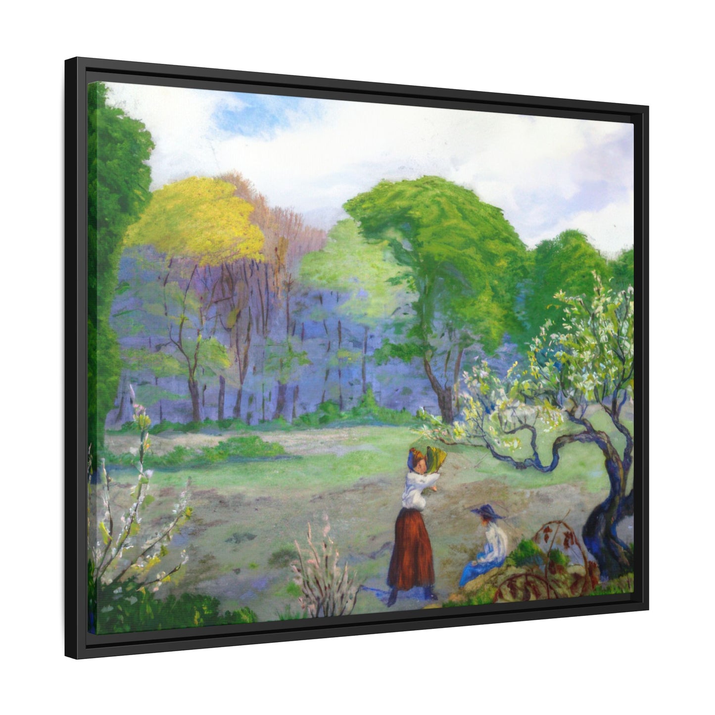 Ranson, Paul - Picking Flowers (1890) - Matte Canvas, Framed