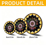 Obsidian Grandmothers Mandala  - Stained Glass Suncatcher