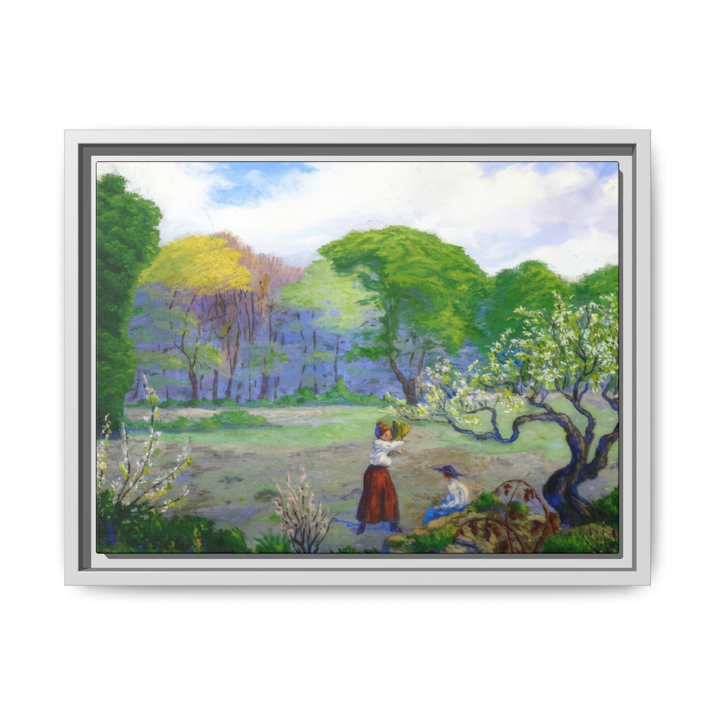 Ranson, Paul - Picking Flowers (1890) - Matte Canvas, Framed