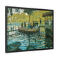 Monet, Claude - La Grenouillere (1869) - Matte Canvas, Framed