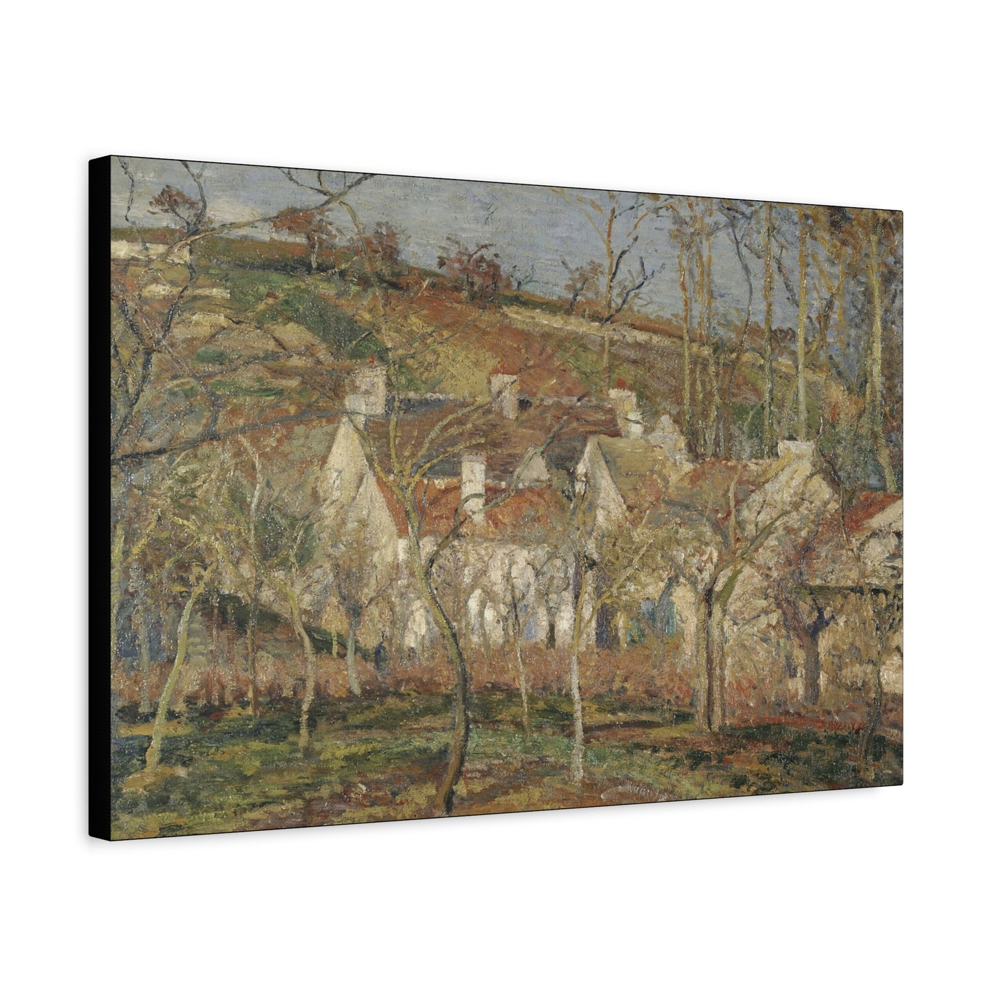 Pissarro, Camille - Red Roofs, Corner of a Village in Winter (1877) - Canvas Block, unframed