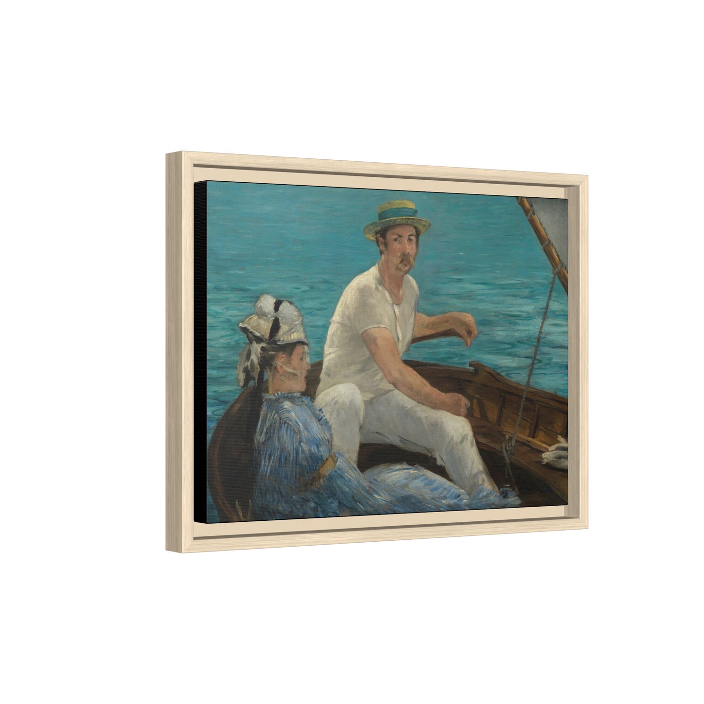 Manet, Édouard - Boating (1874) - Matte Canvas, Framed