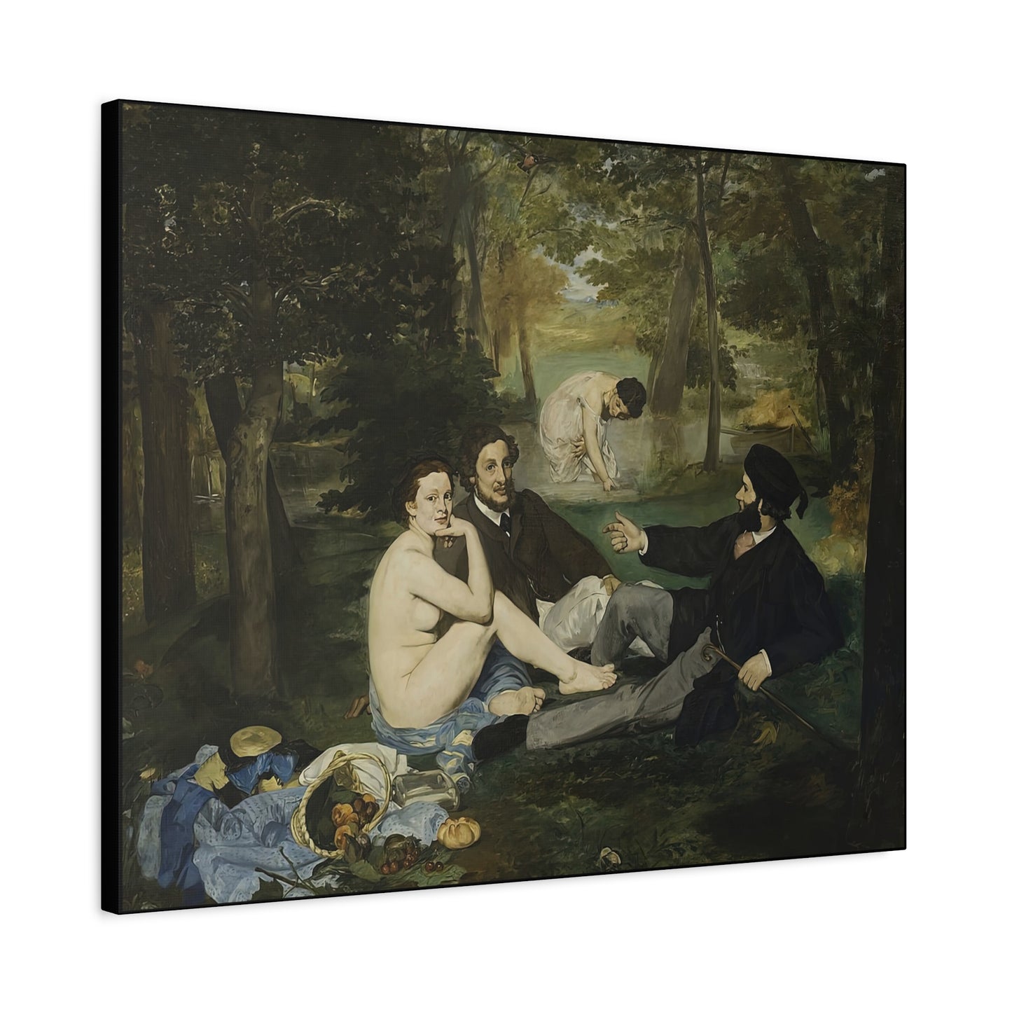 Manet, Édouard - Luncheon on the Grass (1863) - Canvas Block, unframed