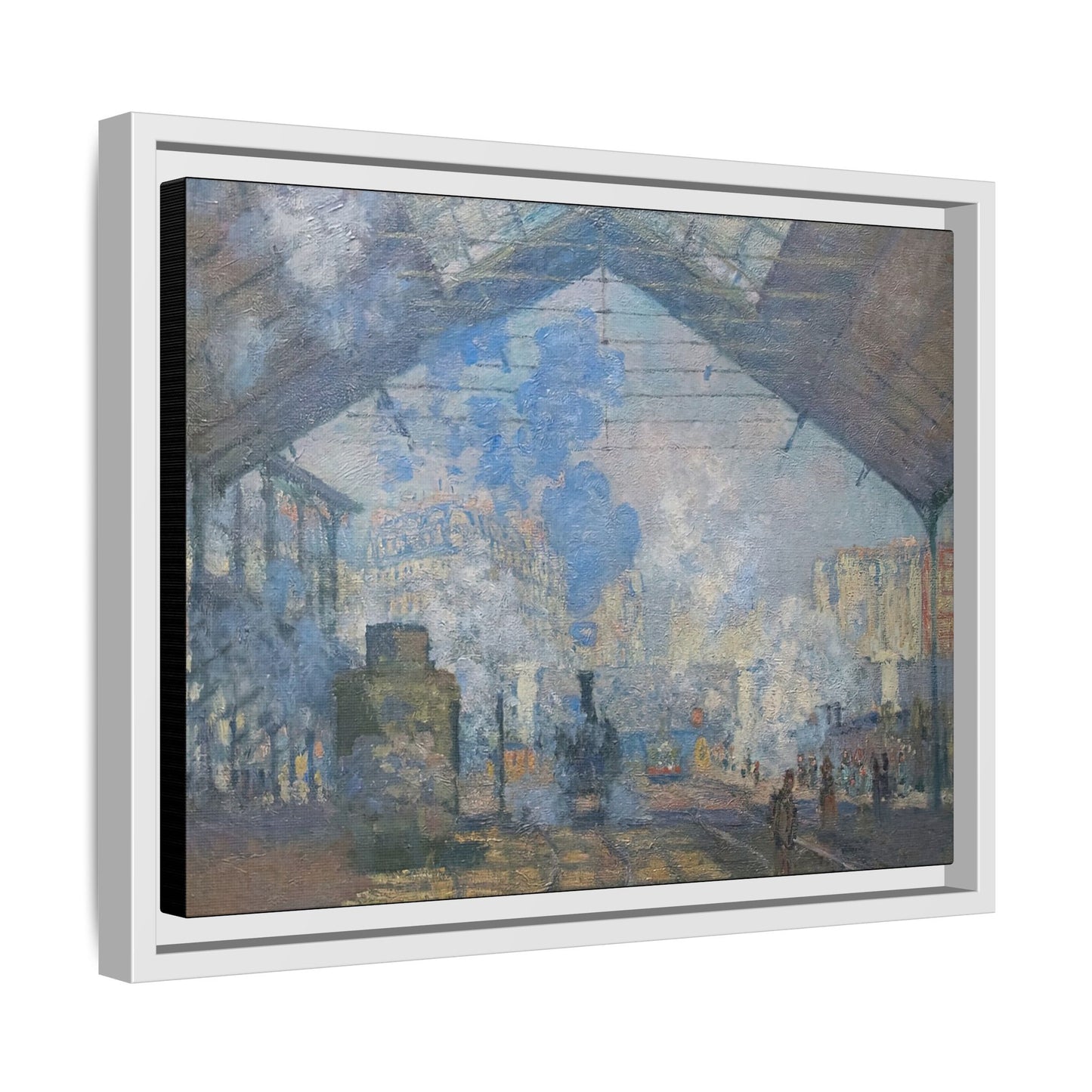 Monet, Claude - Le Gare Saint-Lazare (1877) - Matte Canvas, Framed