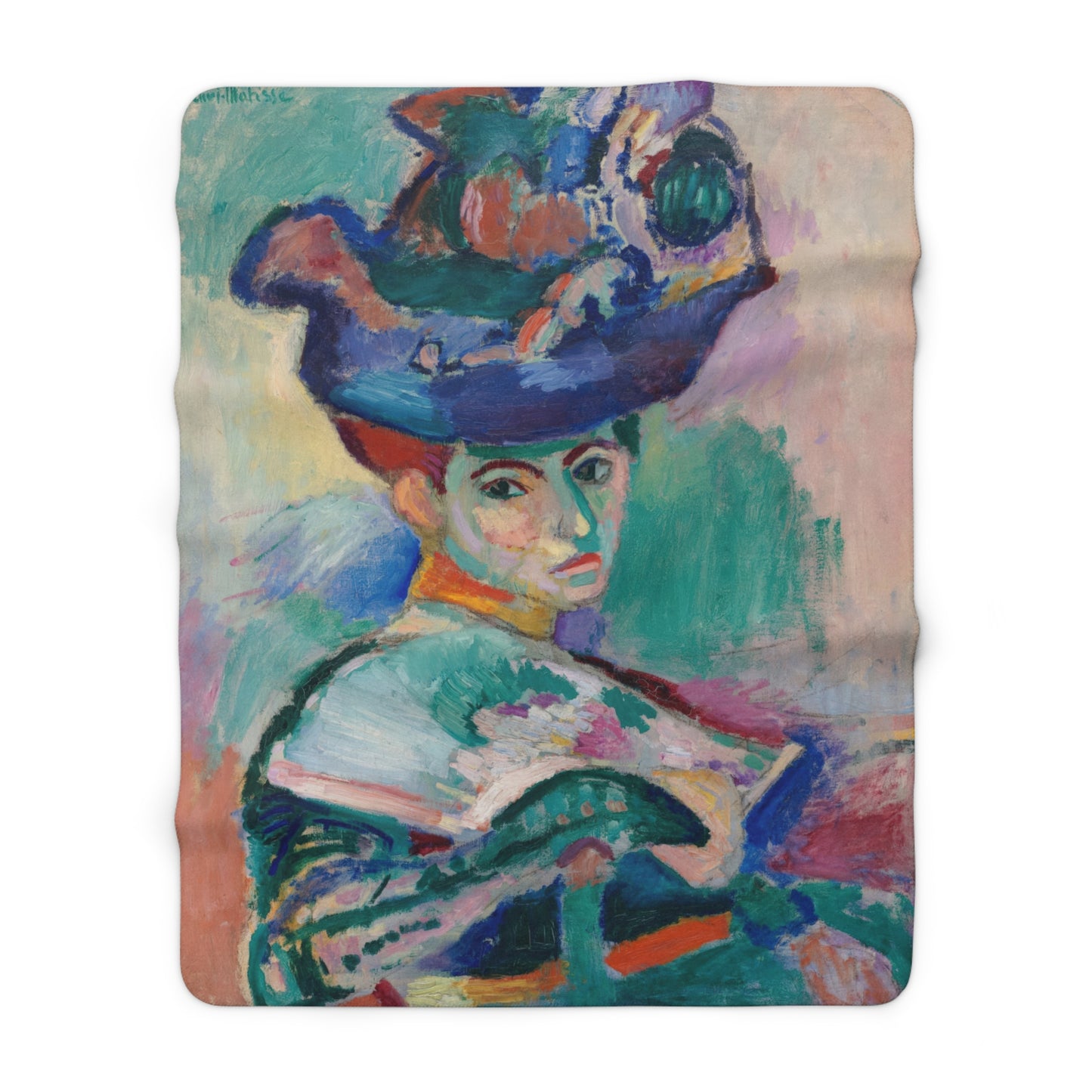 Matisse, Henri - Woman with a Hat (1905) - Sherpa Fleece Blanket
