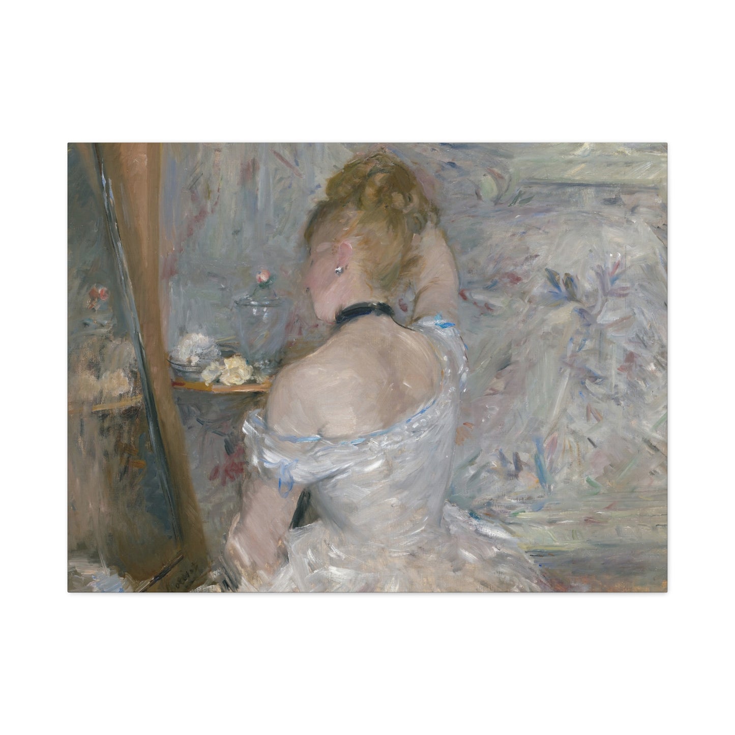 Morisot, Berthe - Woman at Her Toilette (1880) - Canvas Block, unframed