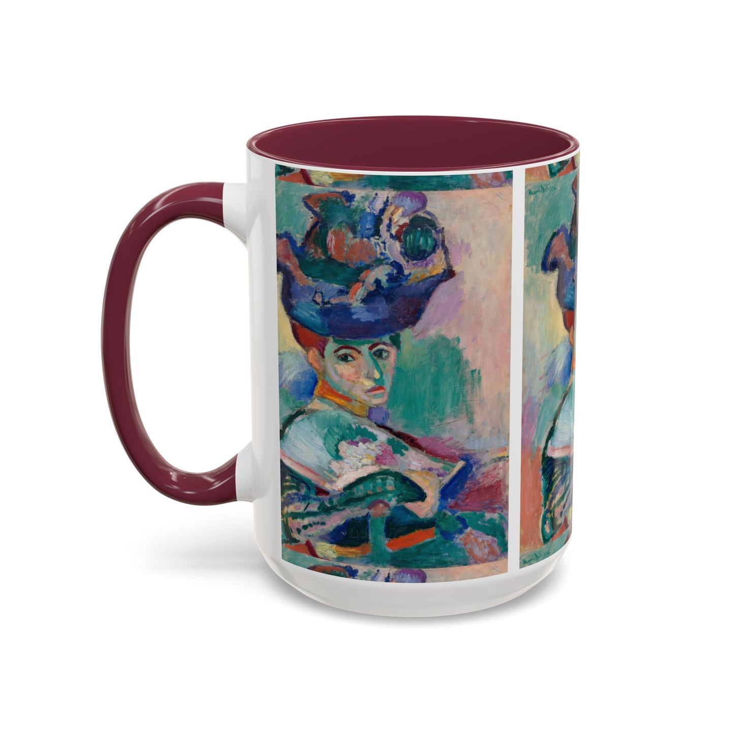 Matisse, Henri - Woman with a Hat (1905) - Colorful Accent Mugs